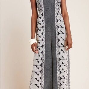 Anthropologie Hayes Wide Leg Jumpsuit Small Geometric Sz Small